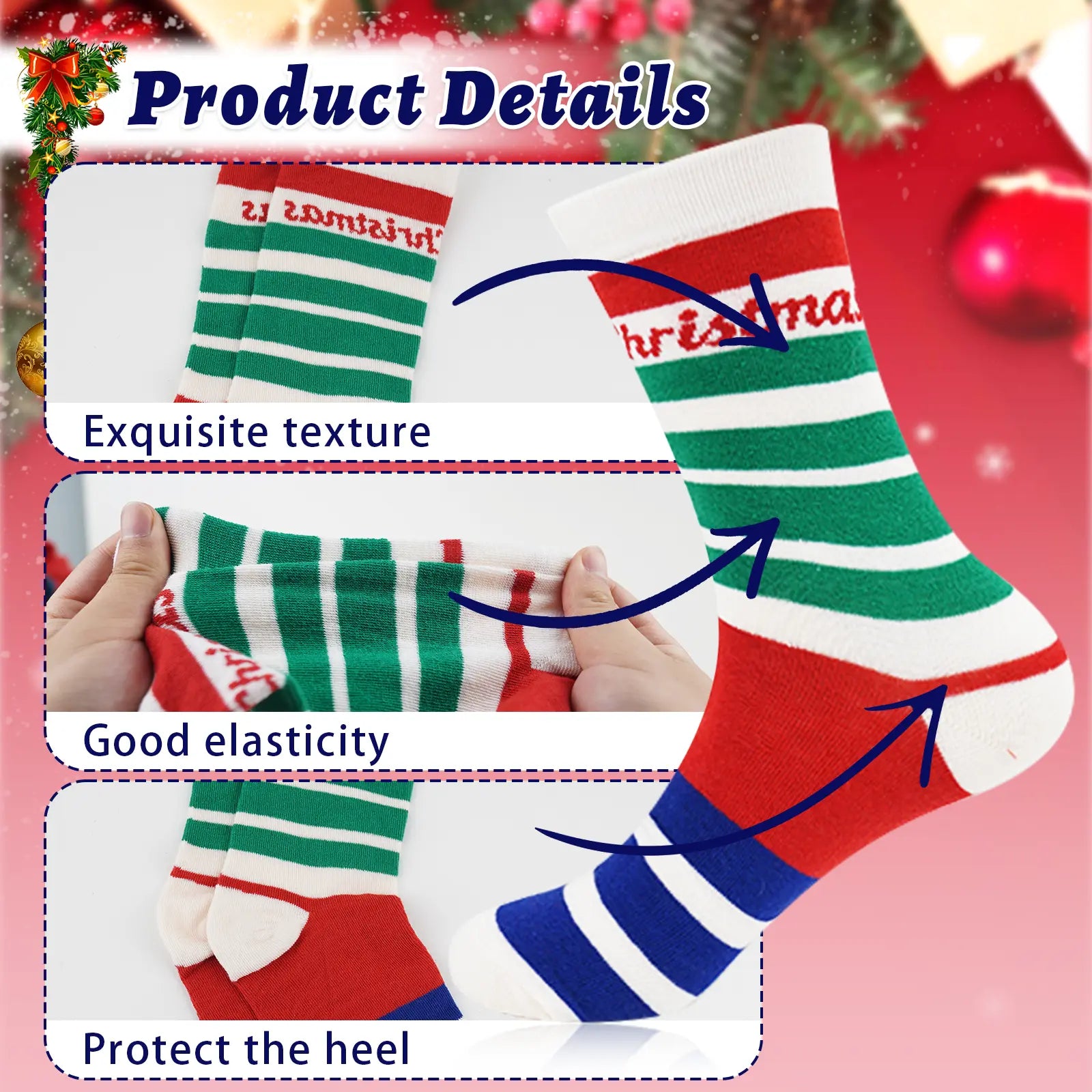 2026 Christmas Gift 12 Days of Christmas Warm Socks for Men – 12 Pairs of Holiday Socks with Christmas Tree, Elk & Snowman Designs, Perfect Christmas Gifts for Grandpa, Holiday Party Gifts, Menswear Style