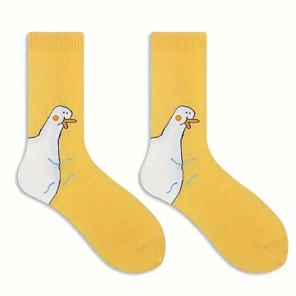 Funny Goose Cartoon Socks – Soft, Breathable & Stylish
