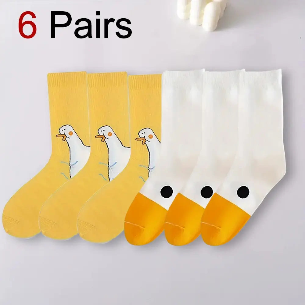 Funny Goose Cartoon Socks – Soft, Breathable & Stylish