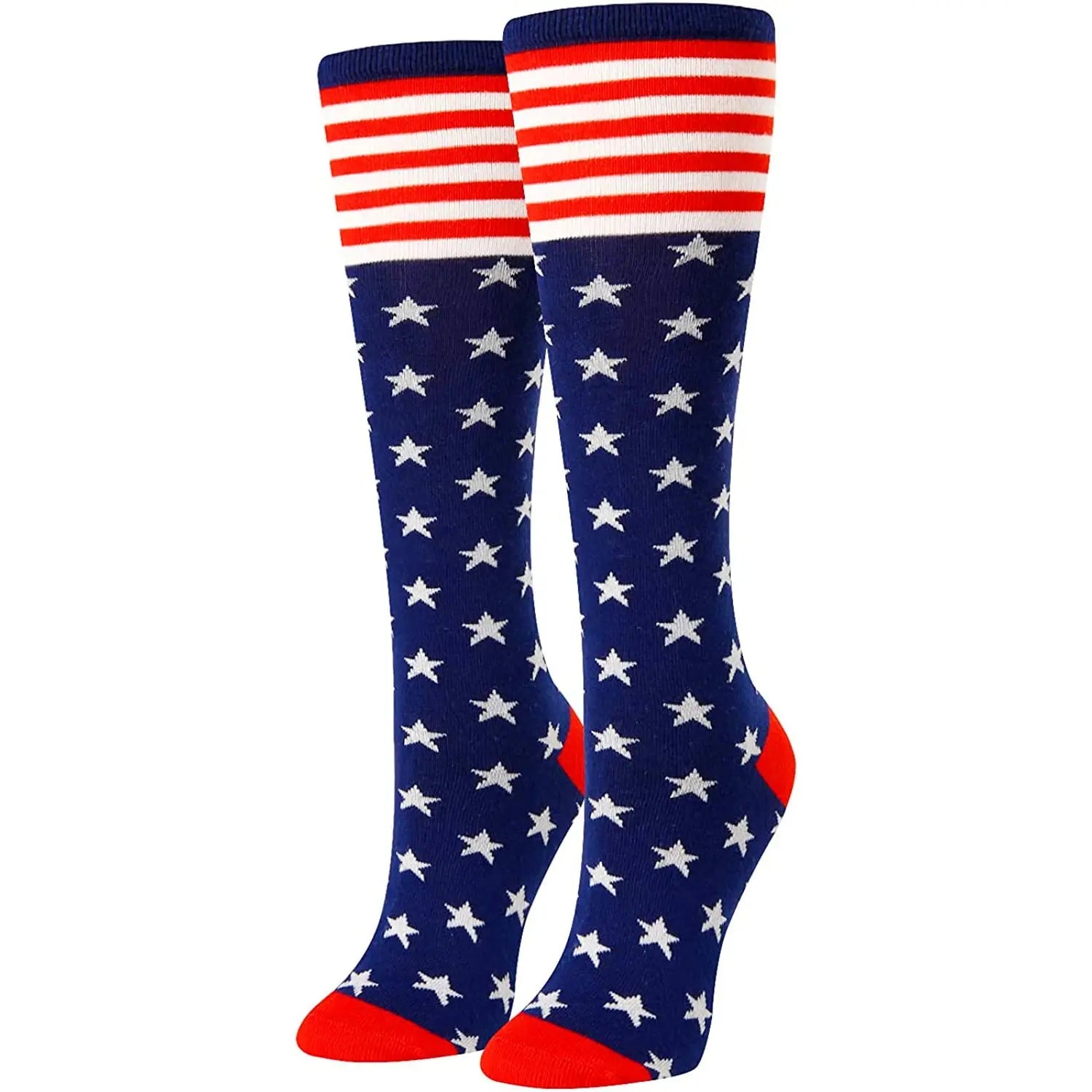 Zmart Red and White Striped Socks American Flag Socks 4Th of July Socks Patriotic Socks, Patriots Gifts for Women American Flag Gifts Citizenship Gifts