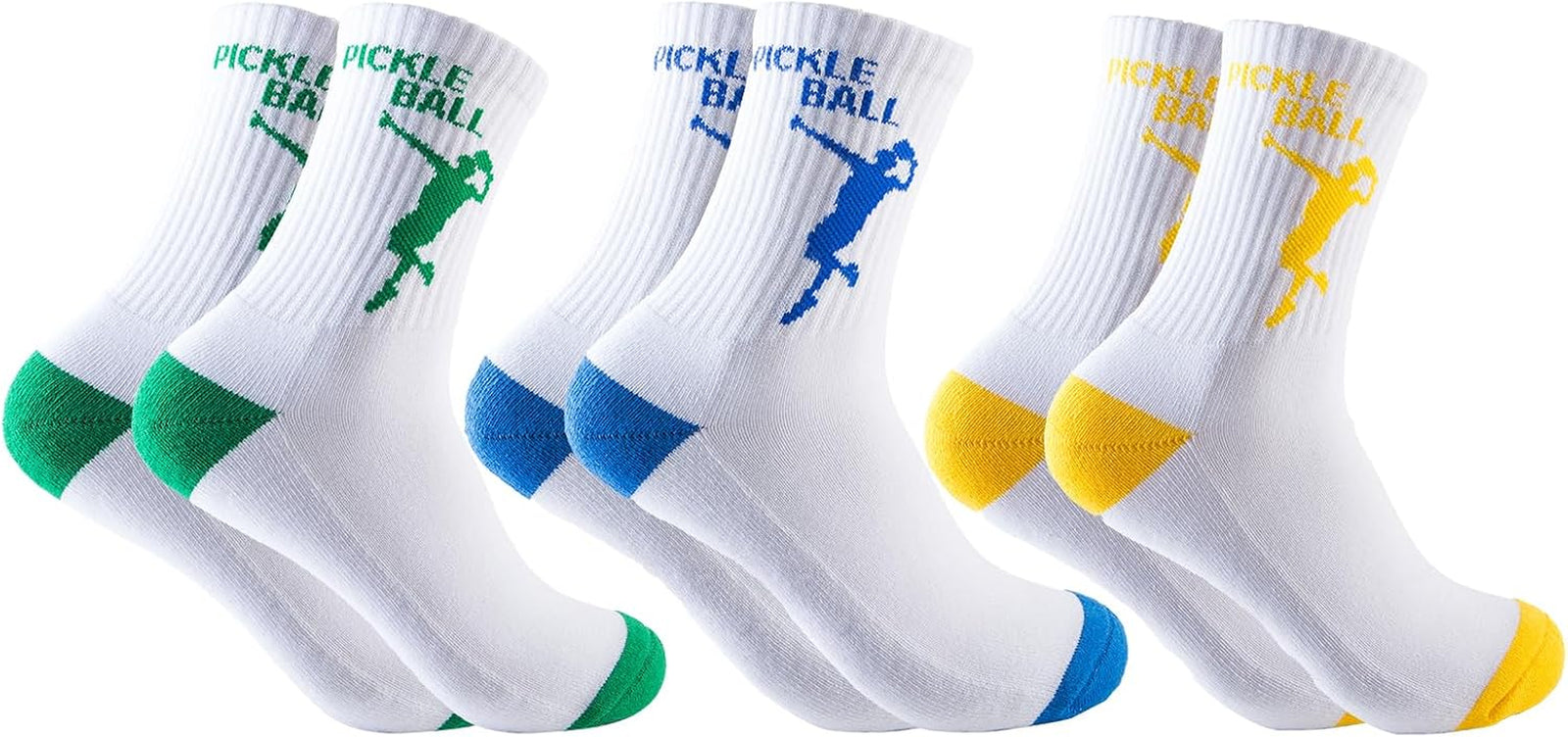 Pickleball Crew Socks, Pickleball Outfit and Funny Socks for Women and Men.