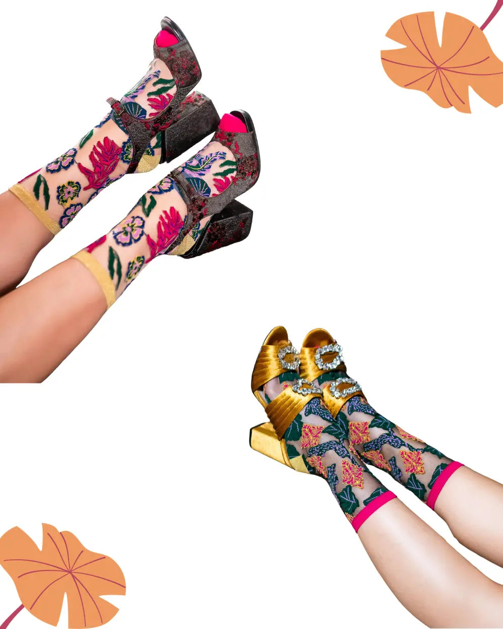 Holiday Floral Sheer Socks Bundle