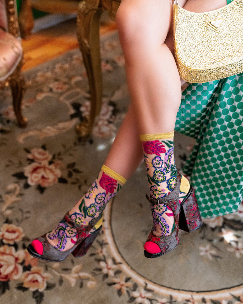 Holiday Floral Sheer Socks Bundle