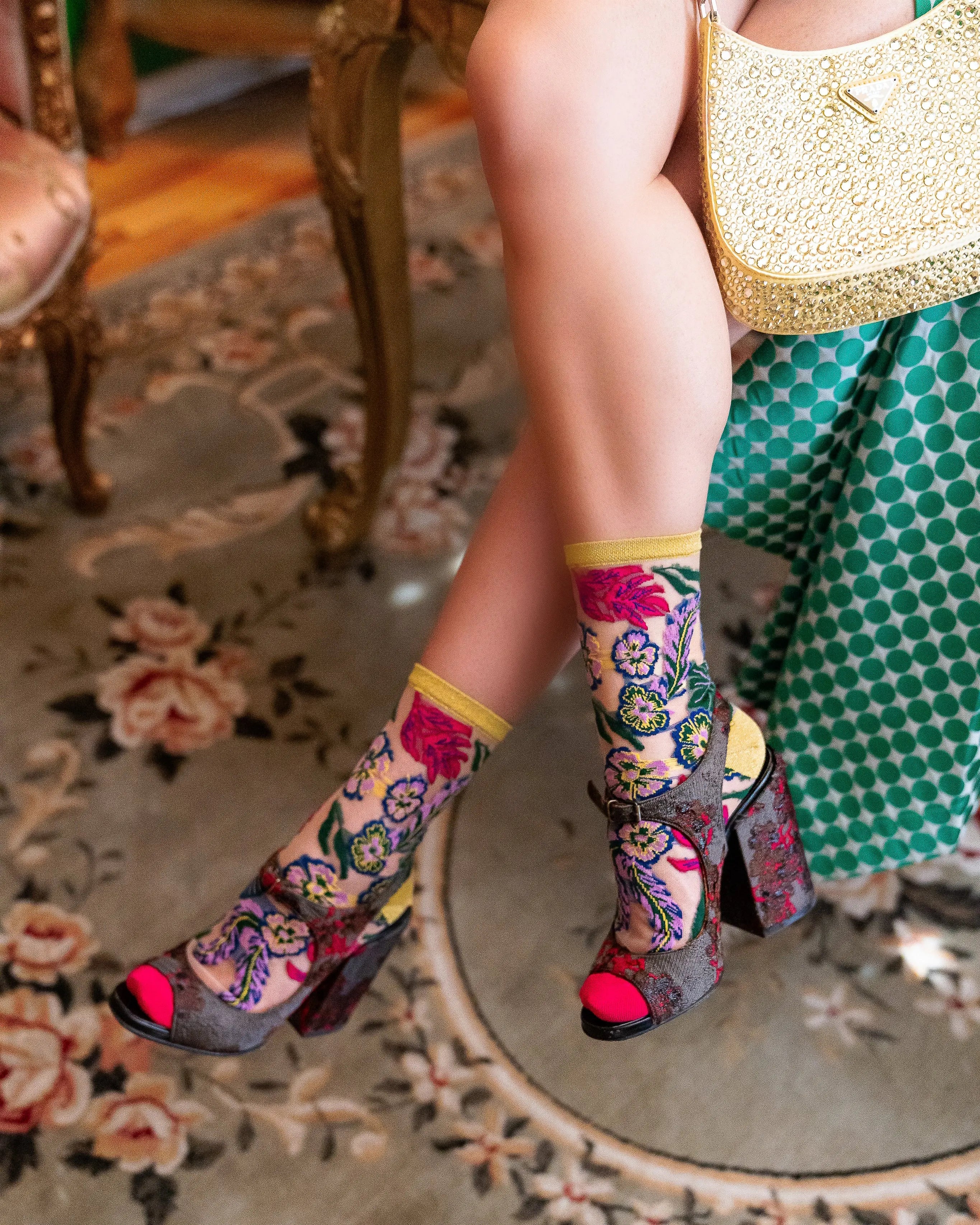 Holiday Floral Sheer Socks Bundle