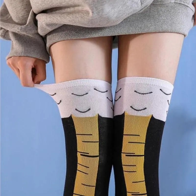 3 Pairs Chicken Leg Socks, 12 Inch Novelty Funny Crazy Women Socks, Calf Socks, Chicken Feet Costume, Funny Chicken Legs Socks