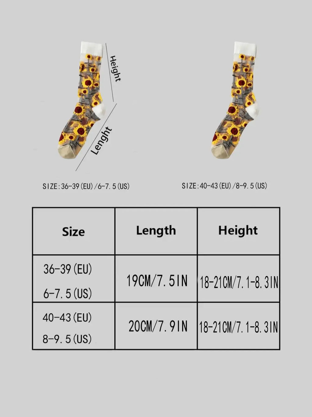 Women'S 4 Pairs Floral Print Sheer Crew Socks, Fashion Casual Comfy Breathable Socks for Daily Outdoor Wear, Socks for All Seasons
