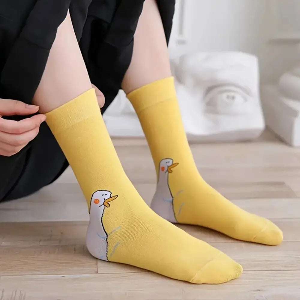 Funny Goose Cartoon Socks – Soft, Breathable & Stylish