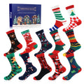 2026 Christmas Gift 12 Days of Christmas Warm Socks for Men – 12 Pairs of Holiday Socks with Christmas Tree, Elk & Snowman Designs, Perfect Christmas Gifts for Grandpa, Holiday Party Gifts, Menswear Style