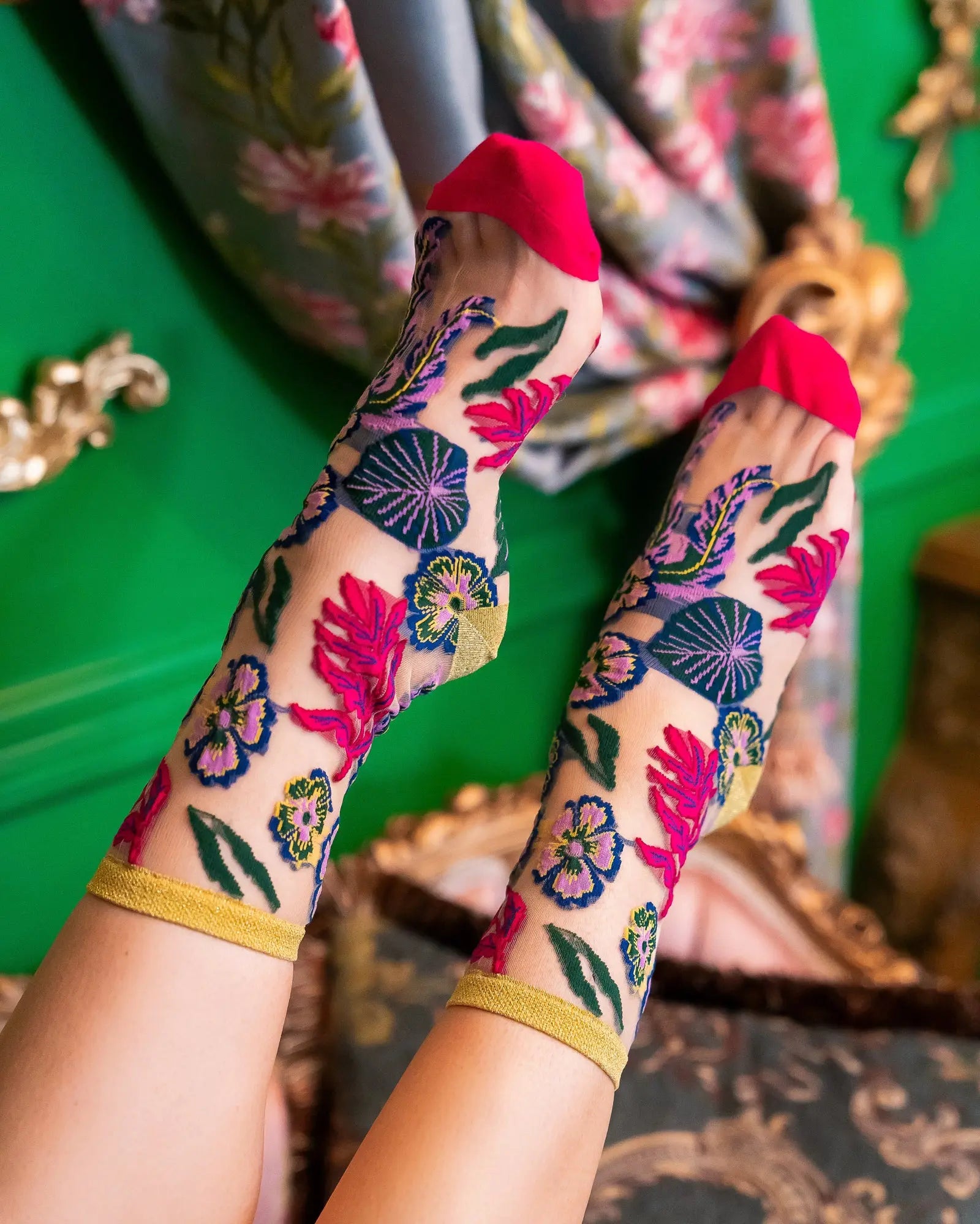 Holiday Floral Sheer Socks Bundle