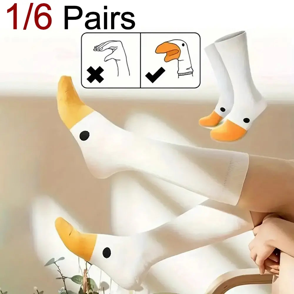 Funny Goose Cartoon Socks – Soft, Breathable & Stylish