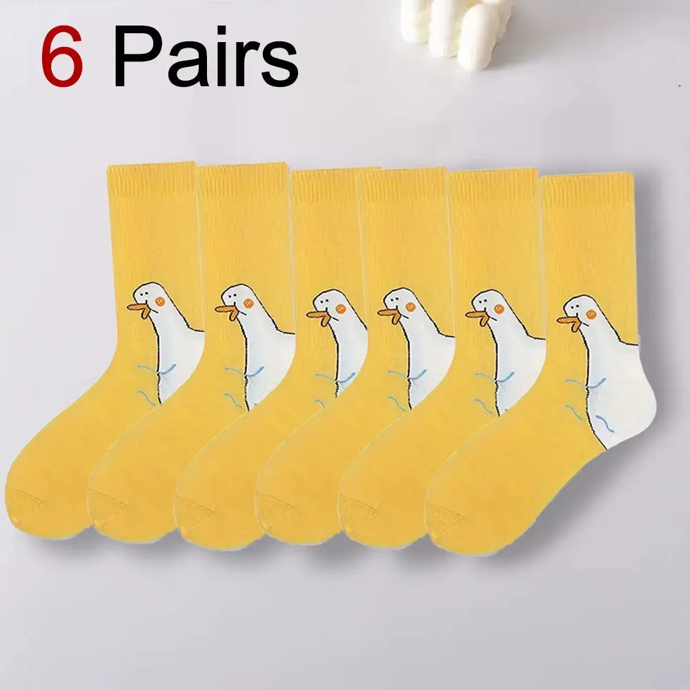 Funny Goose Cartoon Socks – Soft, Breathable & Stylish