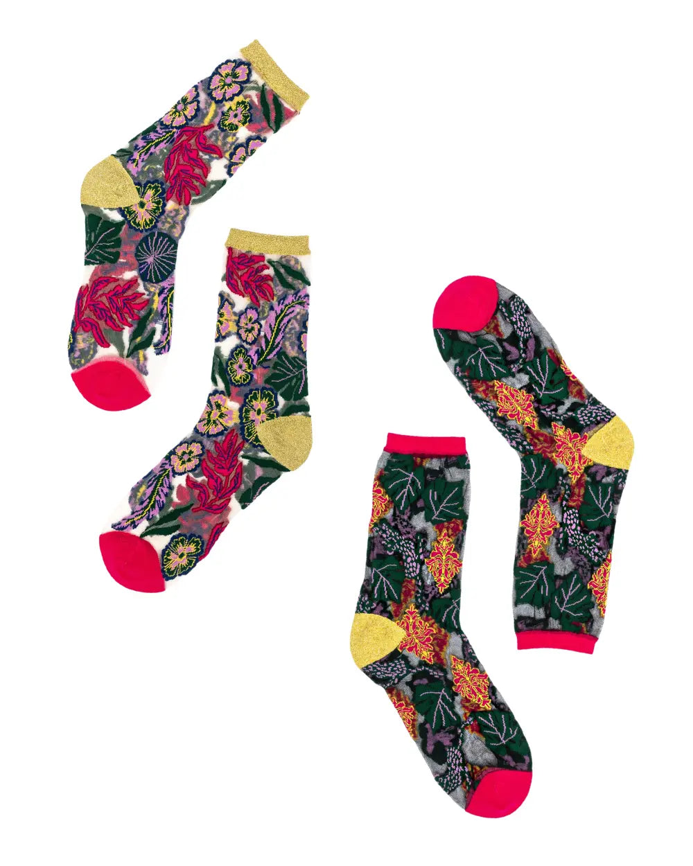 Holiday Floral Sheer Socks Bundle