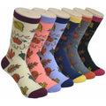 Women's 6-Pack Elastic Crew Socks - Cute and Comfortable "Give Thanks" Design