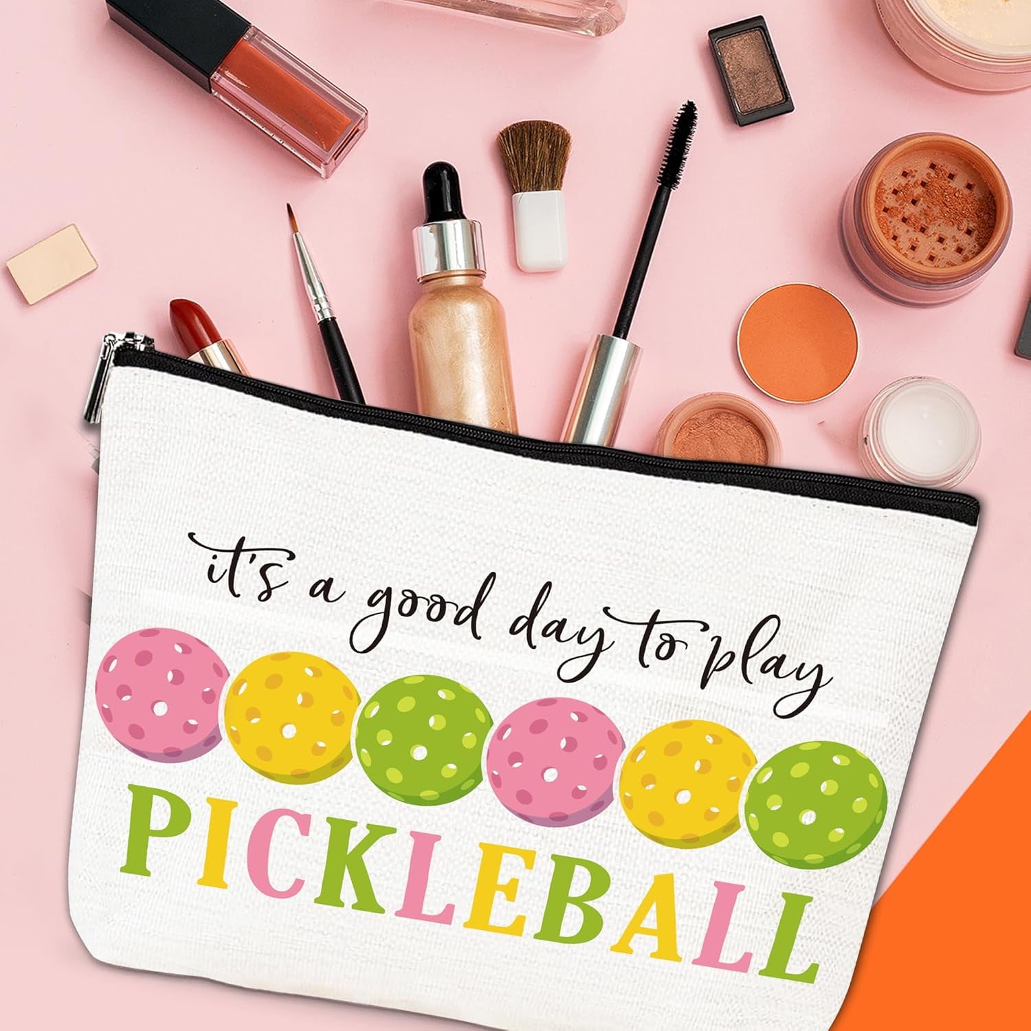 4Pcs Pickleball Gifts for Women Christmas Mother'S Day Appreciation | 20Oz PB Tumbler, Makeup Bag, Sock, Keychain, with Lid Straw Brush, Insulated, Leak Proof, Spill Proof, Pickleball Accessorie