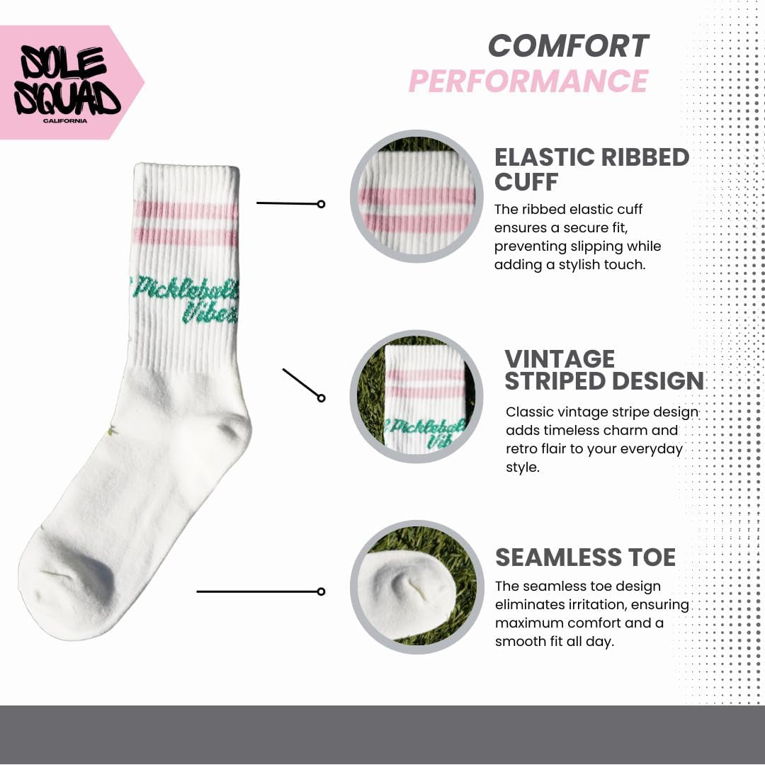 Pickleball Socks for Women and Men – Great Pickleball Gifts and Accessories for Women - Pickleball Outfit