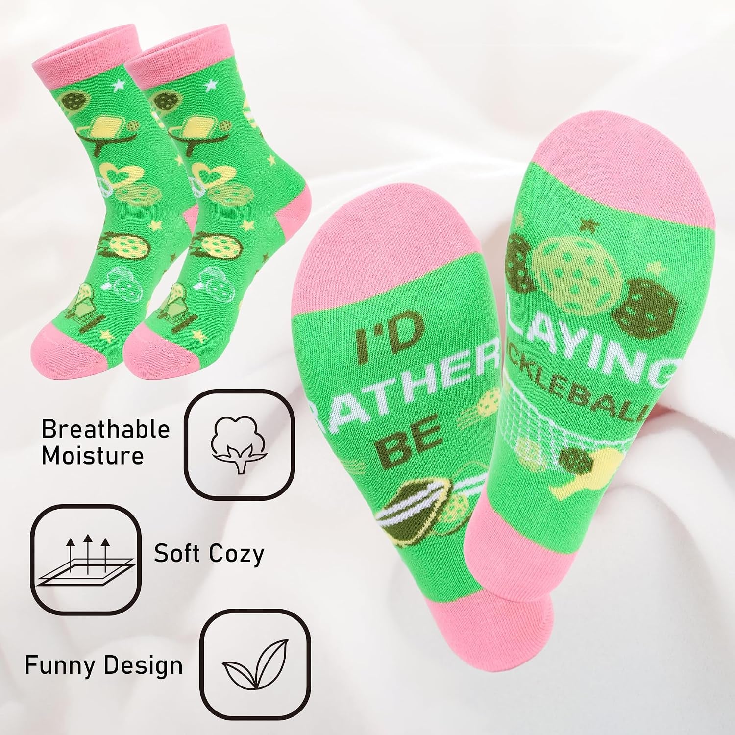 4Pcs Pickleball Gifts for Women Christmas Mother'S Day Appreciation | 20Oz PB Tumbler, Makeup Bag, Sock, Keychain, with Lid Straw Brush, Insulated, Leak Proof, Spill Proof, Pickleball Accessorie