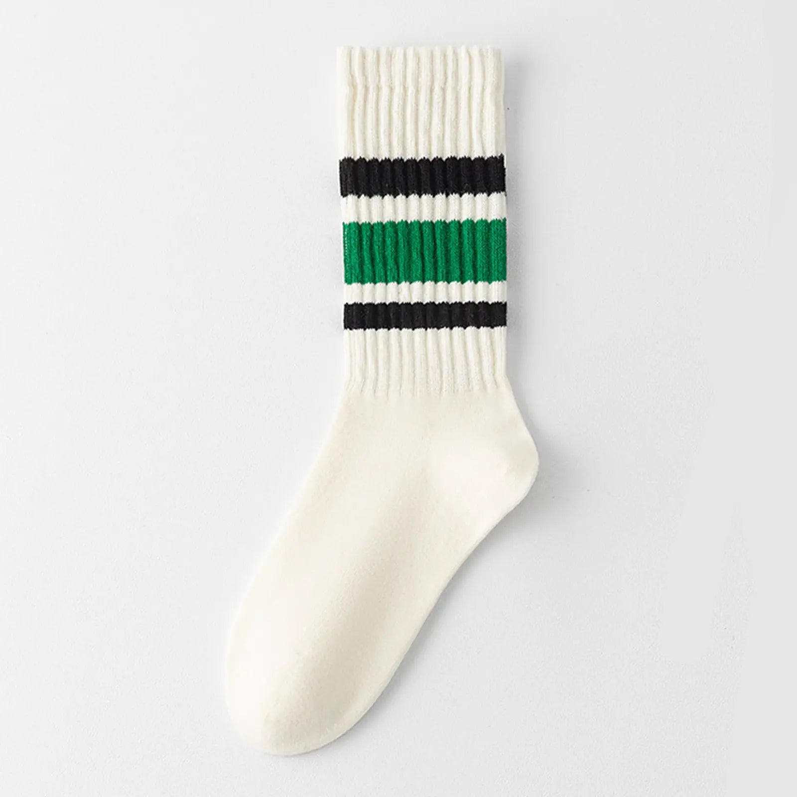 Fun Novelty Retro Striped Crew Socks for Women Sporty Calf Casual Cotton Tube Socks Women 3 Pairs Natural 88% Cotton Crew Socks - Seamless, Breathable, Cozy Spring and Summer Socks for Women 5.5~10.5