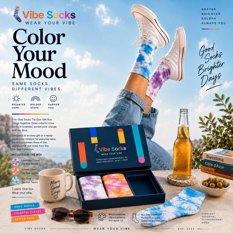 Tie-Dye Gift Box – 3 Pairs